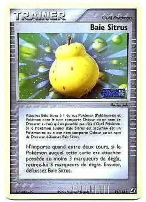 Carte Pokémon Baie Sitrus 091/115, extension EX Forces Cachées