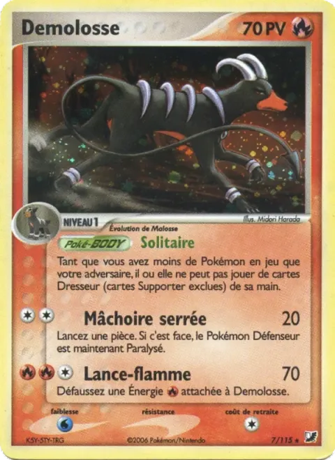Carte Pokémon Demolosse 007/115, extension EX Forces Cachées