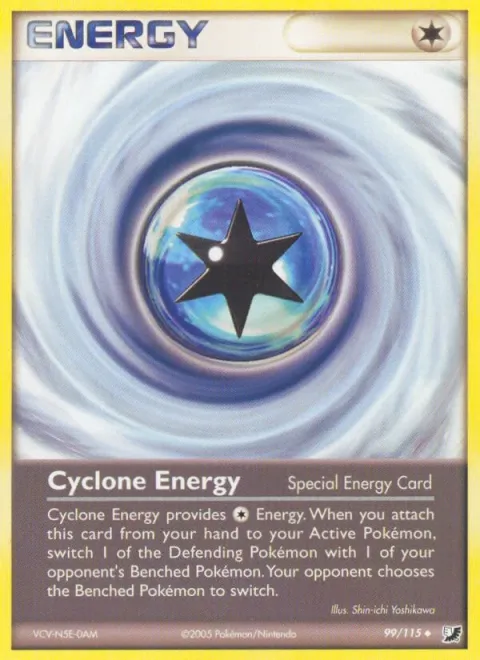 Carte Pokémon Énergie Cyclone 099/115, extension EX Forces Cachées