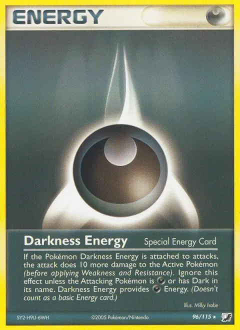 Carte Pokémon Énergie Obscurité 096/115, extension EX Forces Cachées