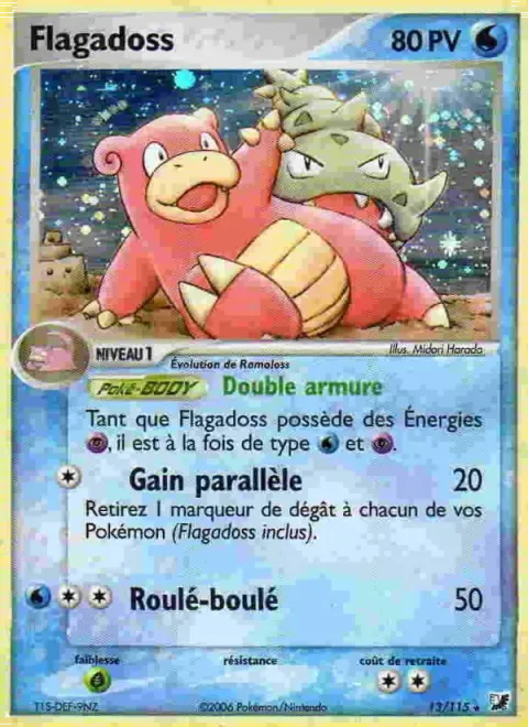 Carte Pokémon Flagadoss 013/115, extension EX Forces Cachées