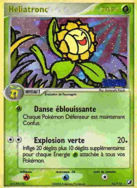 Carte Pokémon Héliatronc 016/115, extension EX Forces Cachées