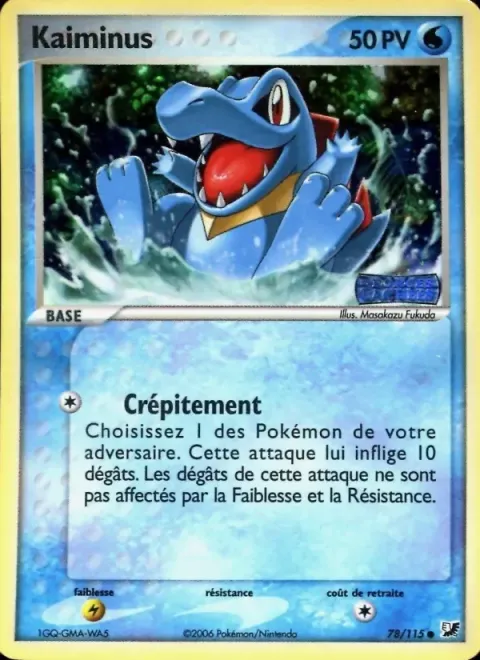 Carte Pokémon Kaiminus 078/115, extension EX Forces Cachées