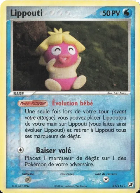 Carte Pokémon Lippouti 031/115, extension EX Forces Cachées