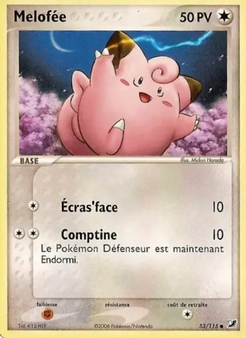 Carte Pokémon Mélofée 053/115, extension EX Forces Cachées