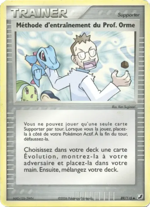 Carte Pokémon Méthode d’entraînement du Prof. Orme 089/115, extension EX Forces Cachées