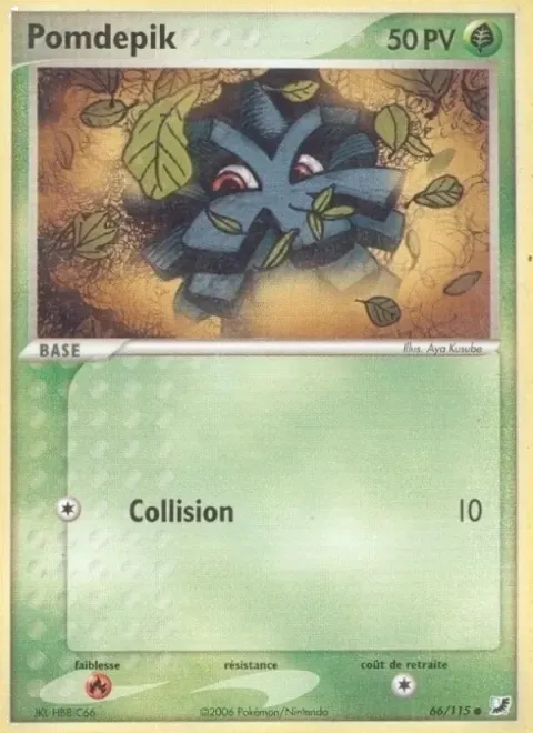 Carte Pokémon Pomdepik 066/115, extension EX Forces Cachées