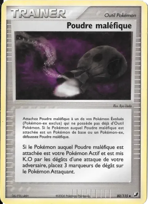 Carte Pokémon Poudre maléfique 080/115, extension EX Forces Cachées