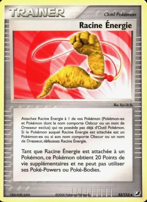 Carte Pokémon Racine Énergie 083/115, extension EX Forces Cachées
