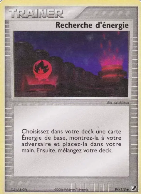 Carte Pokémon Recherche d’énergie 094/115, extension EX Forces Cachées