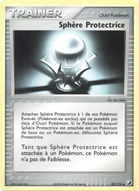Carte Pokémon Sphère Protectrice 090/115, extension EX Forces Cachées