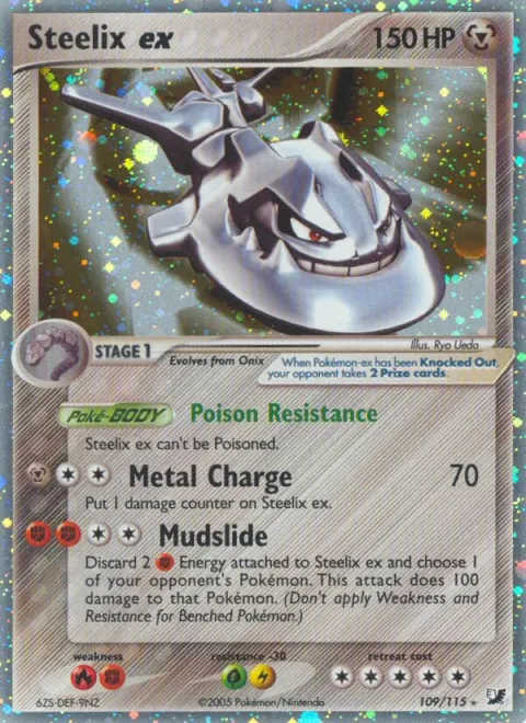 Carte Pokémon Steelix ex 109/115, extension EX Forces Cachées