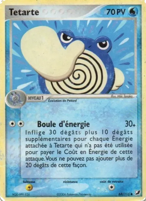 Carte Pokémon Tetarte 068/115, extension EX Forces Cachées
