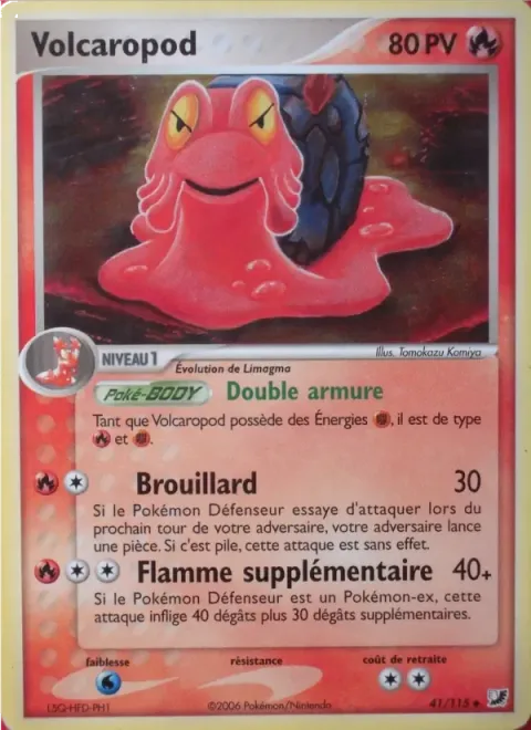 Carte Pokémon Volcaropod 041/115, extension EX Forces Cachées