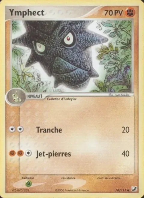Carte Pokémon Ymphect 070/115, extension EX Forces Cachées
