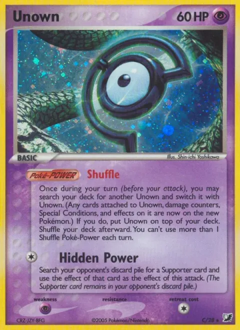 Carte Pokémon Zarbi C, extension EX Forces Cachées