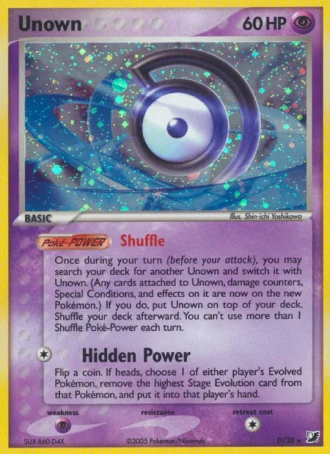 Carte Pokémon Zarbi D, extension EX Forces Cachées