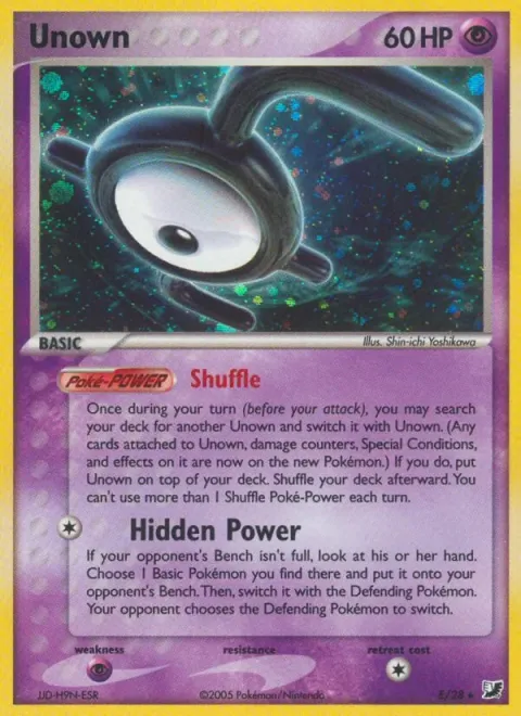 Carte Pokémon Zarbi E, extension EX Forces Cachées
