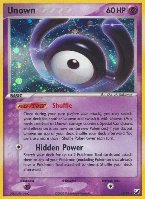 Carte Pokémon Zarbi H, extension EX Forces Cachées