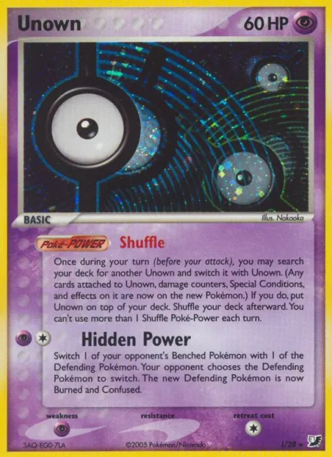 Carte Pokémon Zarbi I, extension EX Forces Cachées