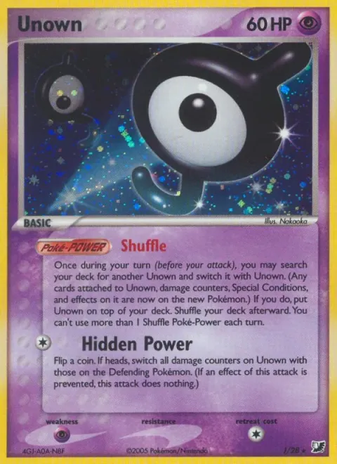 Carte Pokémon Zarbi J, extension EX Forces Cachées