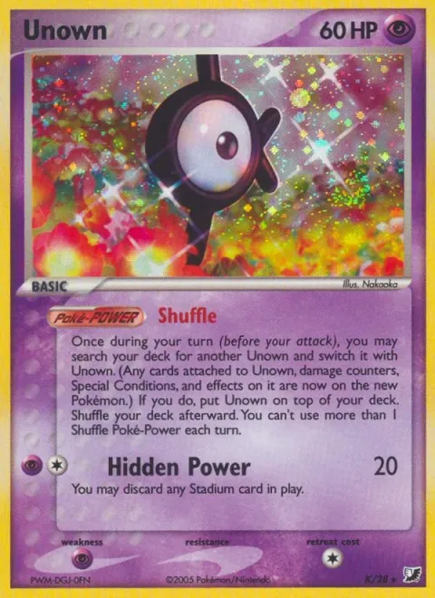 Carte Pokémon Zarbi K, extension EX Forces Cachées