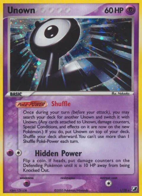 Carte Pokémon Zarbi L, extension EX Forces Cachées
