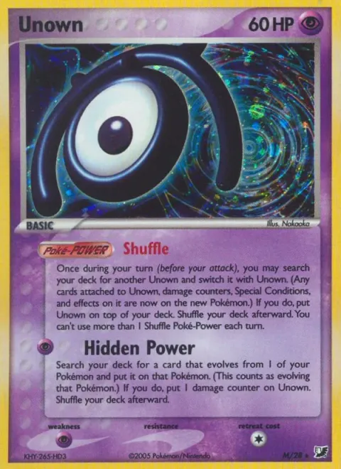 Carte Pokémon Zarbi M, extension EX Forces Cachées