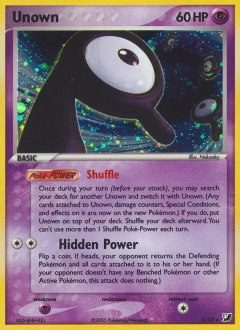 Carte Pokémon Zarbi R, extension EX Forces Cachées