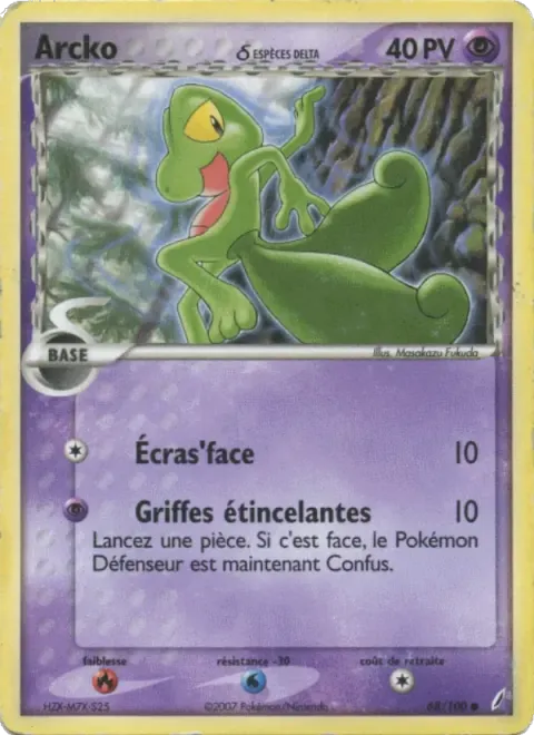Carte Pokémon Arcko δ 068/100, extension EX Gardiens de Cristal