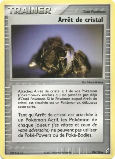 Carte Pokémon Arrêt de cristal 074/100, extension EX Gardiens de Cristal