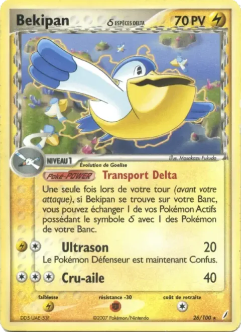 Carte Pokémon Bekipan δ 026/100, extension EX Gardiens de Cristal