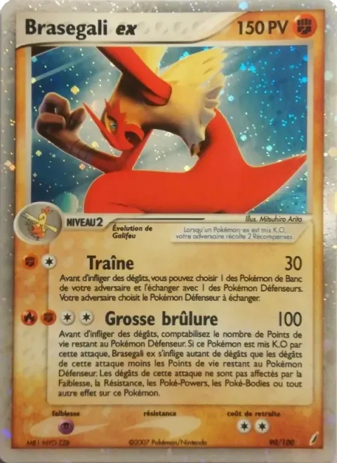 Carte Pokémon Brasegali ex 090/100, extension EX Gardiens de Cristal