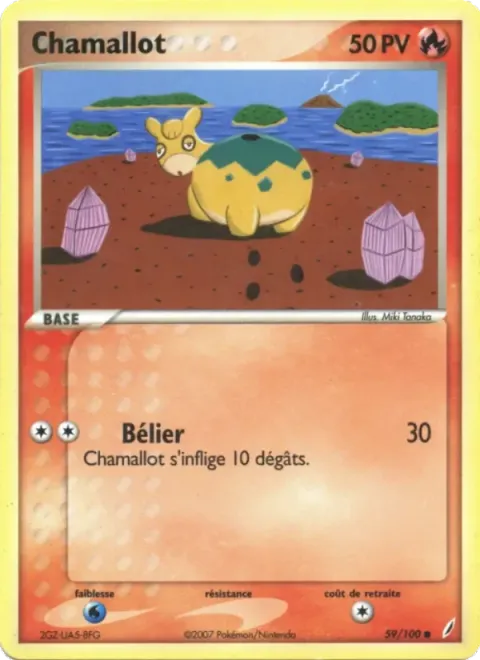 Carte Pokémon Chamallot 059/100, extension EX Gardiens de Cristal