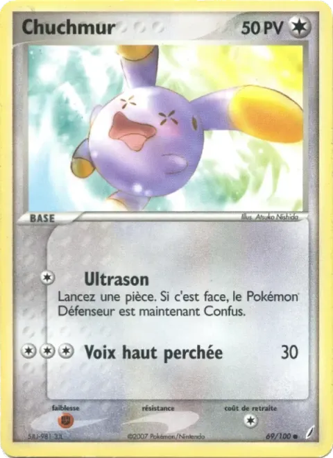 Carte Pokémon Chuchmur 069/100, extension EX Gardiens de Cristal