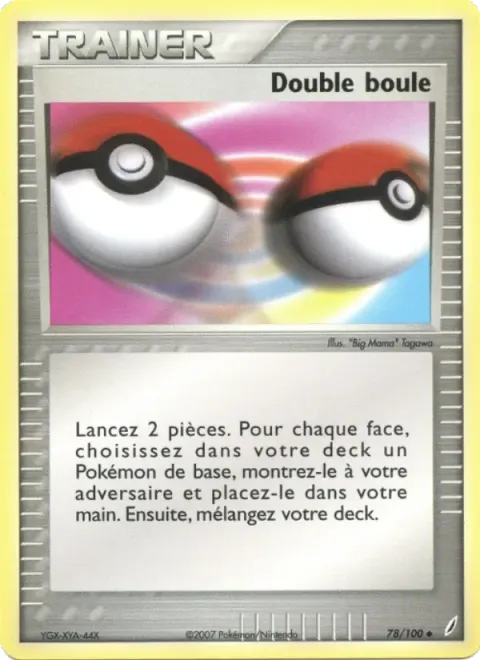 Carte Pokémon Double boule 078/100, extension EX Gardiens de Cristal