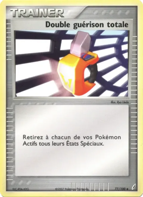 Carte Pokémon Double guérison totale 077/100, extension EX Gardiens de Cristal