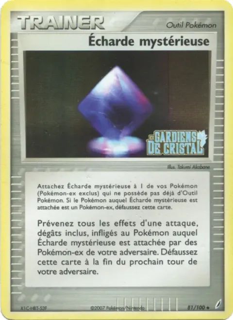 Carte Pokémon Écharde mystérieuse 081/100, extension EX Gardiens de Cristal
