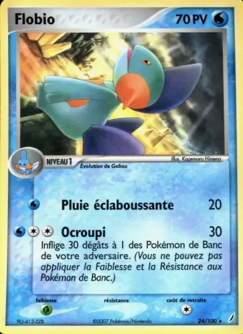 Carte Pokémon Flobio 024/100, extension EX Gardiens de Cristal