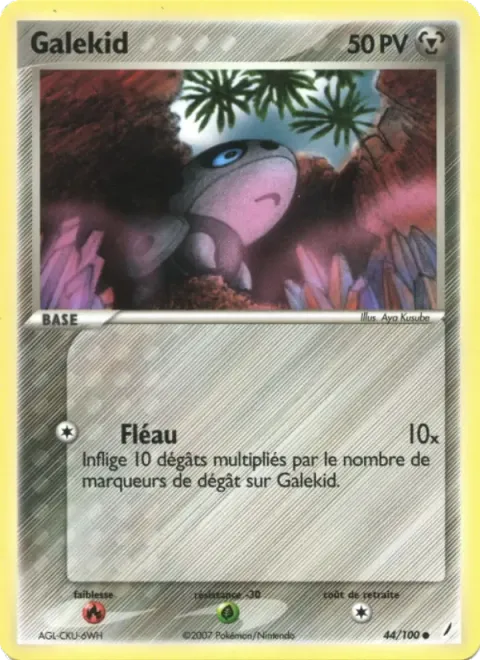 Carte Pokémon Galekid 044/100, extension EX Gardiens de Cristal