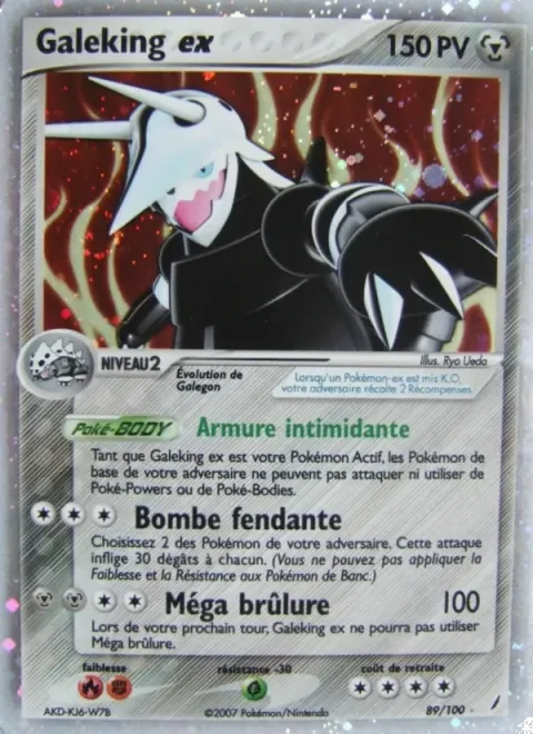 Carte Pokémon Galeking ex 089/100, extension EX Gardiens de Cristal