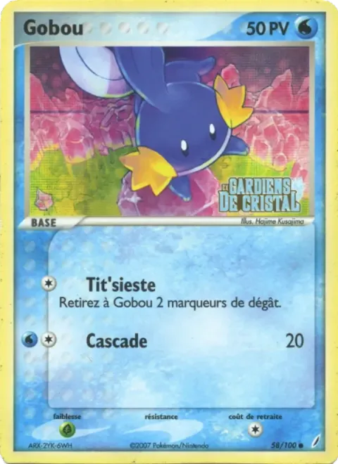 Carte Pokémon Gobou 058/100, extension EX Gardiens de Cristal