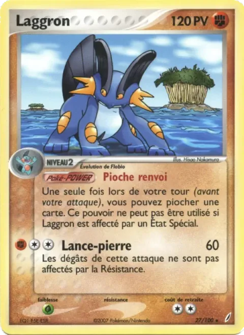 Carte Pokémon Laggron 027/100, extension EX Gardiens de Cristal