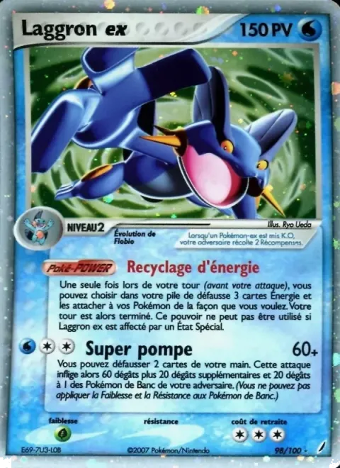 Carte Pokémon Laggron ex 098/100, extension EX Gardiens de Cristal