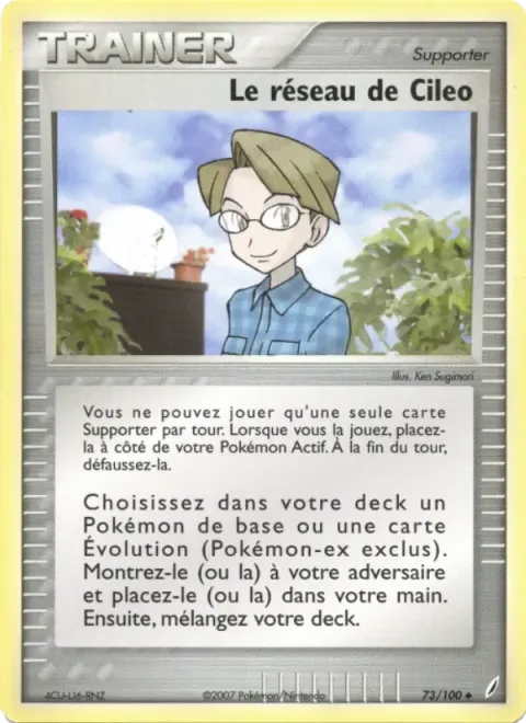 Carte Pokémon Le réseau de Cileo 073/100, extension EX Gardiens de Cristal