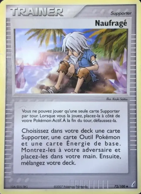 Carte Pokémon Naufragé 072/100, extension EX Gardiens de Cristal