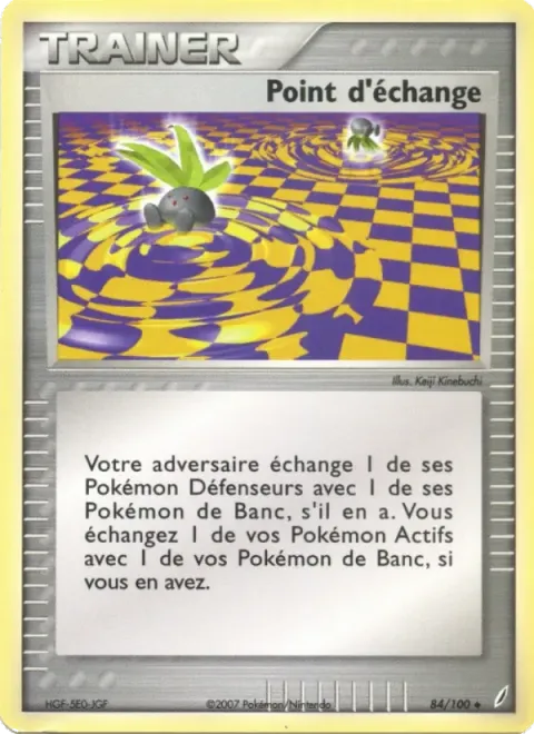 Carte Pokémon Point d’échange 084/100, extension EX Gardiens de Cristal
