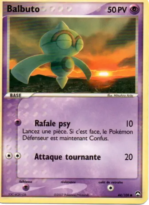 Carte Pokémon Balbuto 044/108, extension EX Gardiens du Pouvoir