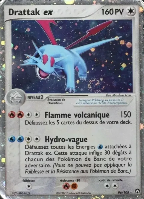 Carte Pokémon Drattak ex 096/108, extension EX Gardiens du Pouvoir