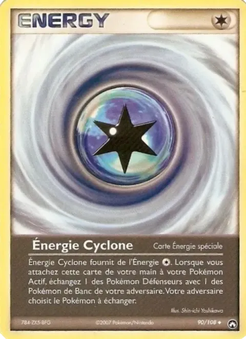 Carte Pokémon Énergie Cyclone 090/108, extension EX Gardiens du Pouvoir